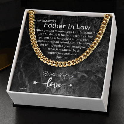 Father In Law Gift From Daughter In Law Father's Day Gift Birthday Gift For Father In Law Link Chain For Husband's Dad Cuban Link Chain