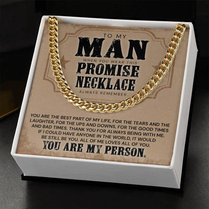 You Are The Best Part Of My Life - Necklace Cuban Link Chain
