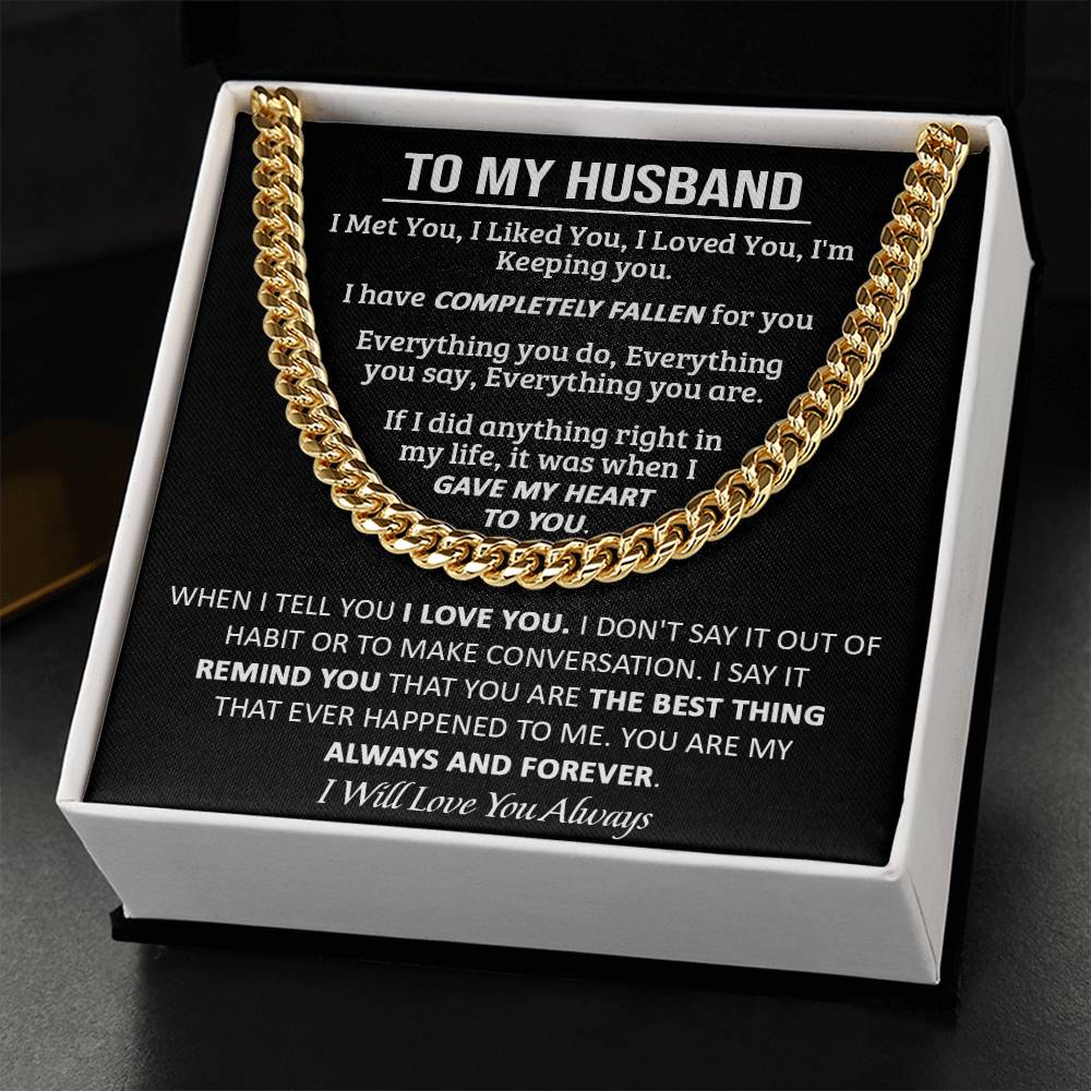 Gift For Husband - My Always - Cuban Link Cuban Link Chain