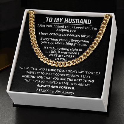 Gift For Husband - My Always - Cuban Link Cuban Link Chain