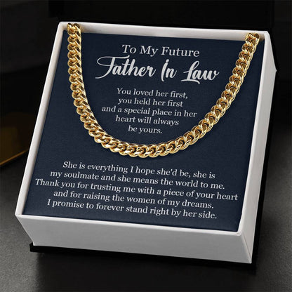 Future Father In Law Necklace Future Father In Law Gift Father Of The Bride Gift Father In Law Gift Groom Cuban Link Chain