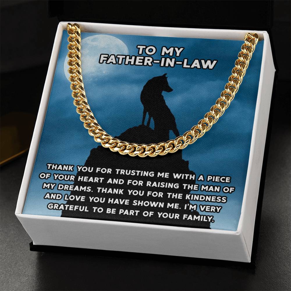Father In Law Gift From Daughter In Law Fathers Day Gift For Father In Law Christmas Gift For Boyfriend Dad Cuban Link Chain