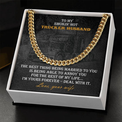 Trucker Heavy Durable Cuban Chain Mens Necklace Cuban Link Chain