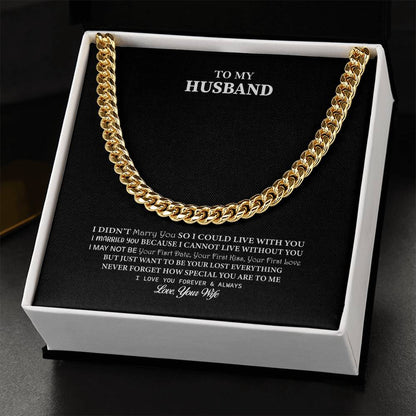 Cuban Link Chain For Husband. Chain Necklace Anniversary Gift For Husband Birthday Gift For Man Gift For Men Chain For