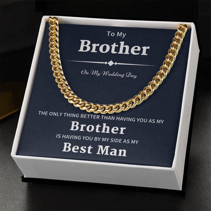 Best Man Gift Wedding Gift For Brother Brother Best Man Gift Best Man Gifts Ideas For Brother Groomsman Wedding Gift F Cuban Link Chain