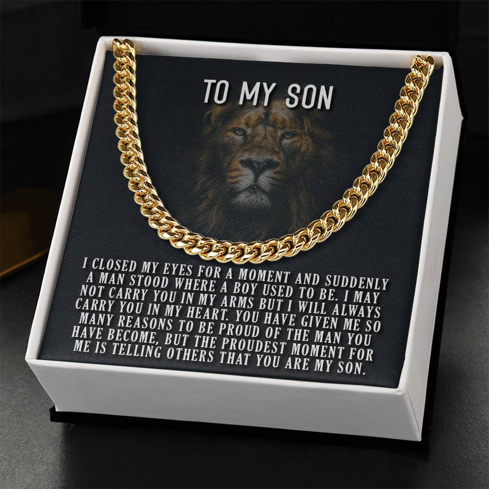 You Are My Son Cuban Link Chain