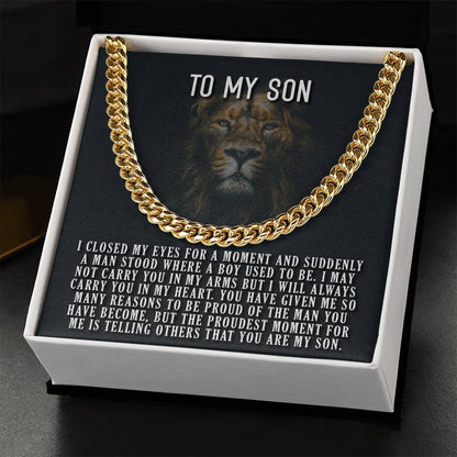 You Are My Son Cuban Link Chain