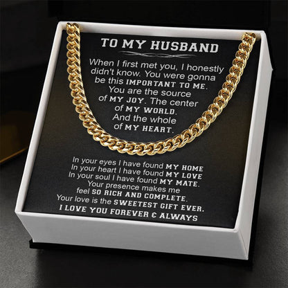 Gift For Husband - My World - Cuban Link Cuban Link Chain