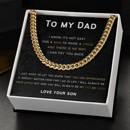 Cuban Link Chain Gift For Dad.