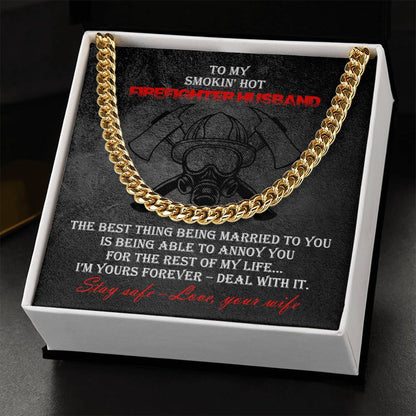 Firefighter Heavy Durable Cuban Chain Necklace Cuban Link Chain