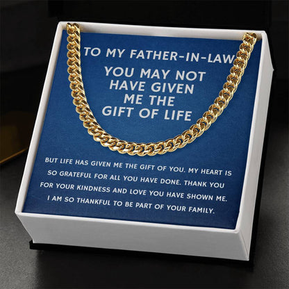 Father In Law Gift From Daughter In Law Fathers Day Gift For Father In Law Christmas Gift For Boyfriend Dad Cuban Link Chain