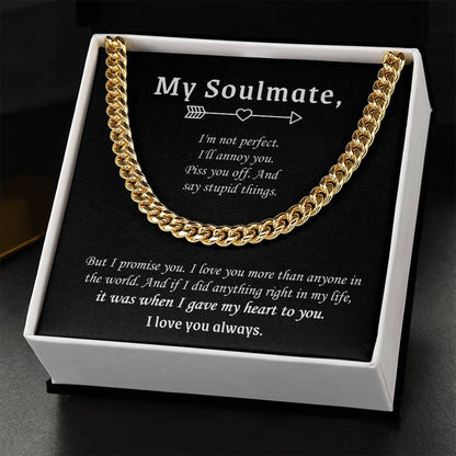 Valentine's Gift For Boyfriend - I Love You More Than Anyone In The World Cuban Link Chain