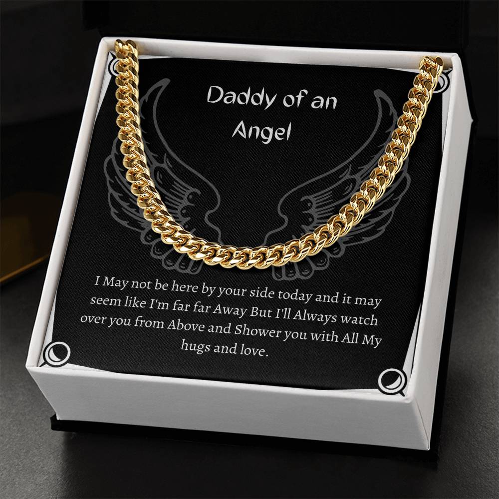 Daddy Of An Angel Cuban Link Chain