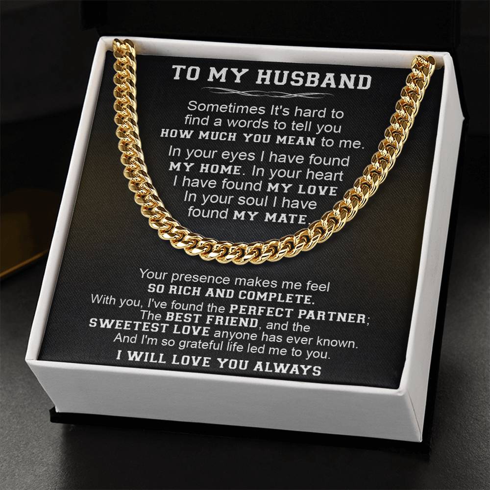 Gift For Husband - The Perfect Partner - Cuban Link Cuban Link Chain