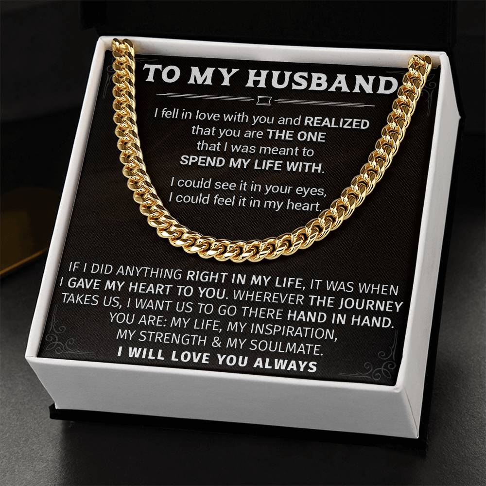 Gift For Husband - Hand In Hand - Cuban Link Cuban Link Chain