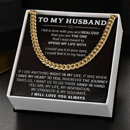 Gift For Husband - Hand In Hand - Cuban Link Cuban Link Chain