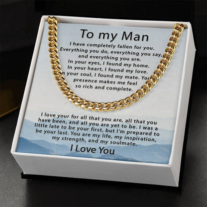 Fallen For You Cuban Link Chain