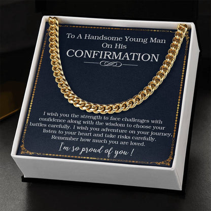 Confirmation Gifts For Him Confirmation Cuban Chain Necklace For Boys On His Confirmation Day Cuban Link Chain