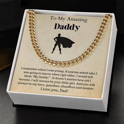 Fathers Day Gift Dad Gift Gifts For Dad Father'S Day Gift For Dad Birthday Gift For Dad I Love You Dad Cuban Link Chain