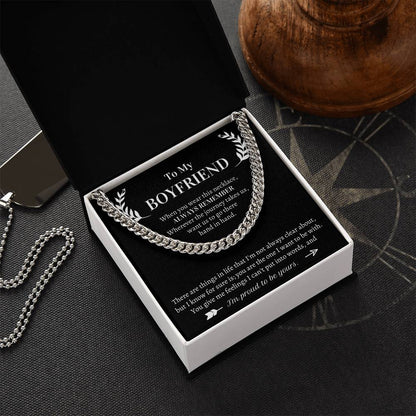 Valentine's Gift For Boyfriend - Wherever The Journey Takes Us Want Us To Go There  Hand In Hand Cuban Link Chain