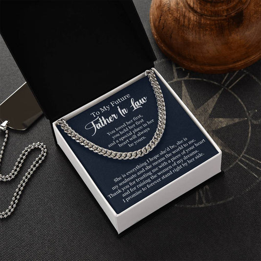 Future Father In Law Necklace Future Father In Law Gift Father Of The Bride Gift Father In Law Gift Groom Cuban Link Chain