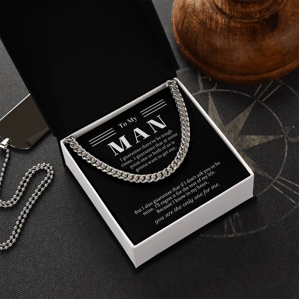 Valentine's Gift For Him - I Know In My Heart You Are The Only One For Me Cuban Link Chain
