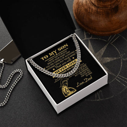 You'll Never Lose Mom Gift For Son Cuban Link Chain Necklace