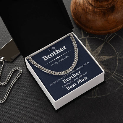 Best Man Gift Wedding Gift For Brother Brother Best Man Gift Best Man Gifts Ideas For Brother Groomsman Wedding Gift F Cuban Link Chain