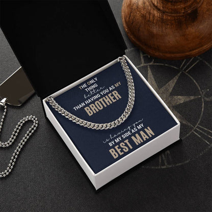 Best Man Gift Wedding Gift For Brother Brother Best Man Gift Best Man Gifts Ideas For Brother Groomsman Wedding Gift F Cuban Link Chain