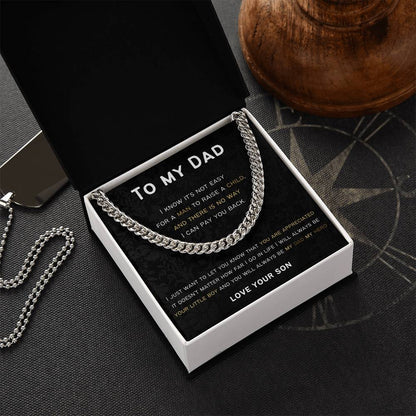 Cuban Link Chain Gift For Dad.