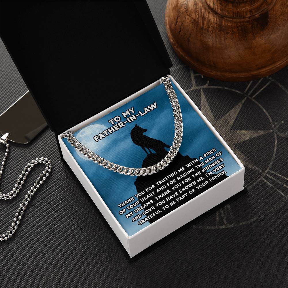 Father In Law Gift From Daughter In Law Fathers Day Gift For Father In Law Christmas Gift For Boyfriend Dad Cuban Link Chain