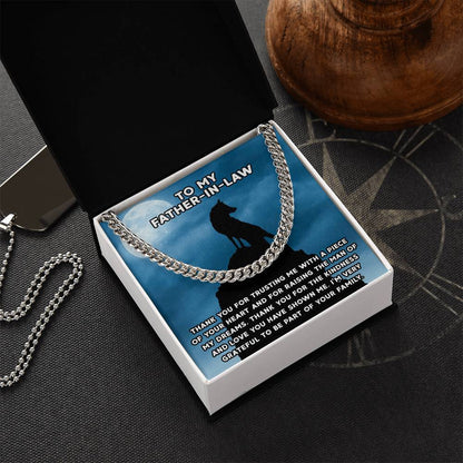 Father In Law Gift From Daughter In Law Fathers Day Gift For Father In Law Christmas Gift For Boyfriend Dad Cuban Link Chain