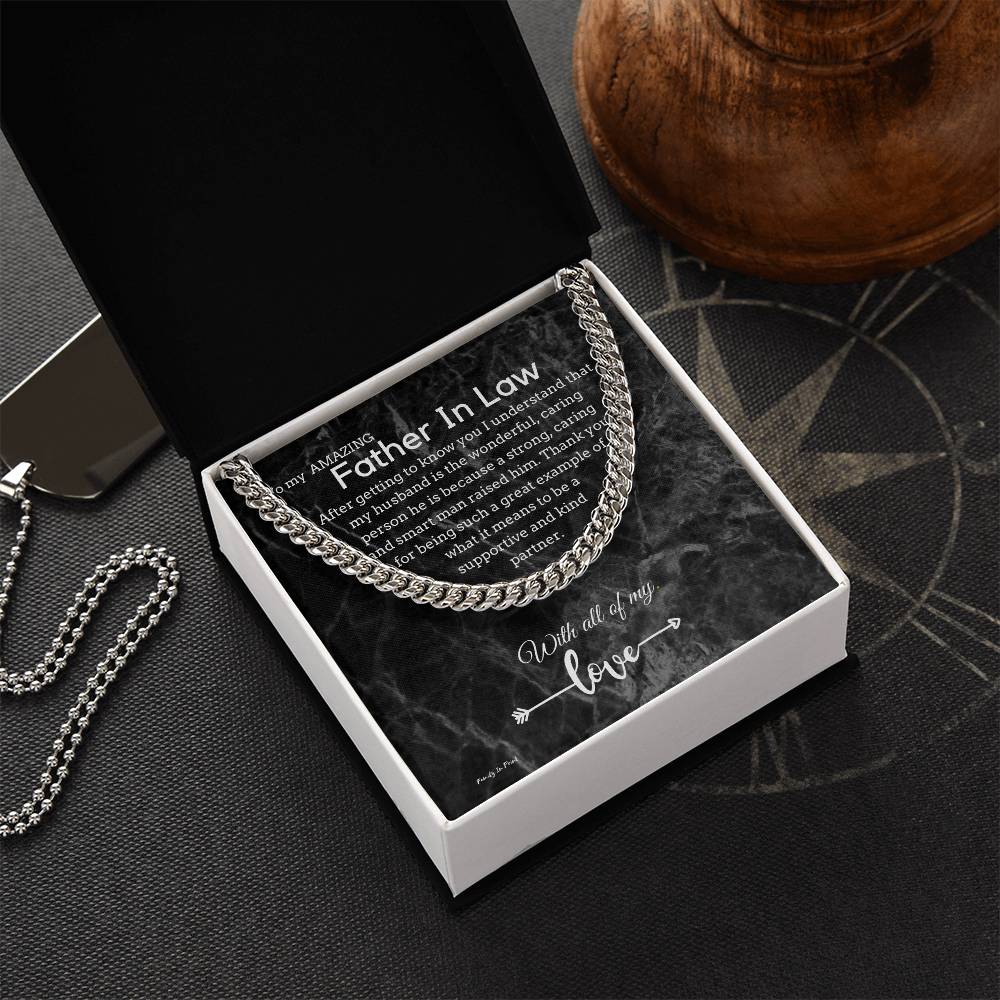 Father In Law Gift From Daughter In Law Father's Day Gift Birthday Gift For Father In Law Link Chain For Husband's Dad Cuban Link Chain