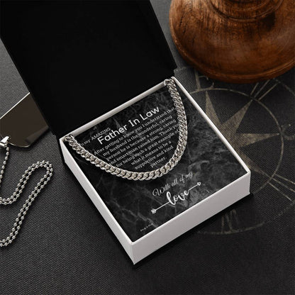 Father In Law Gift From Daughter In Law Father's Day Gift Birthday Gift For Father In Law Link Chain For Husband's Dad Cuban Link Chain