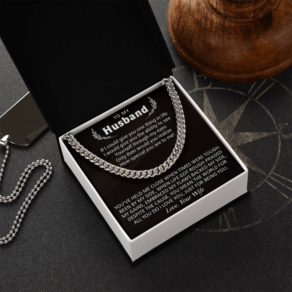 Gift For Husband - Embrace My Flaws - Cuban Cuban Link Chain