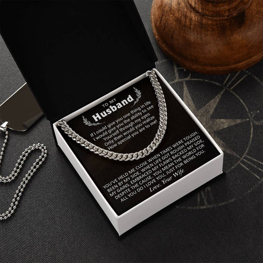 Gift For Husband - Embrace My Flaws - Cuban Cuban Link Chain