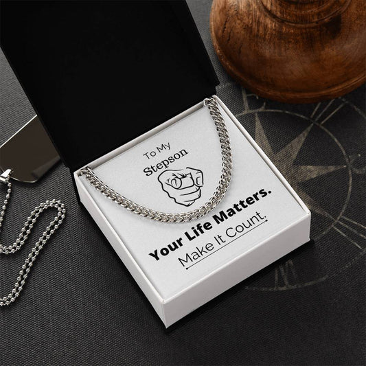 You Matter All Lives Matter Gift For Stepson Police Lives Matter Motivational Quotes Christian Gifts Sentimental Gift Cuban Link Chain