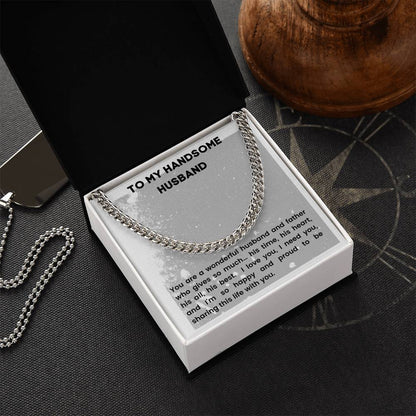 For The Best Husband Cuban Link Chain