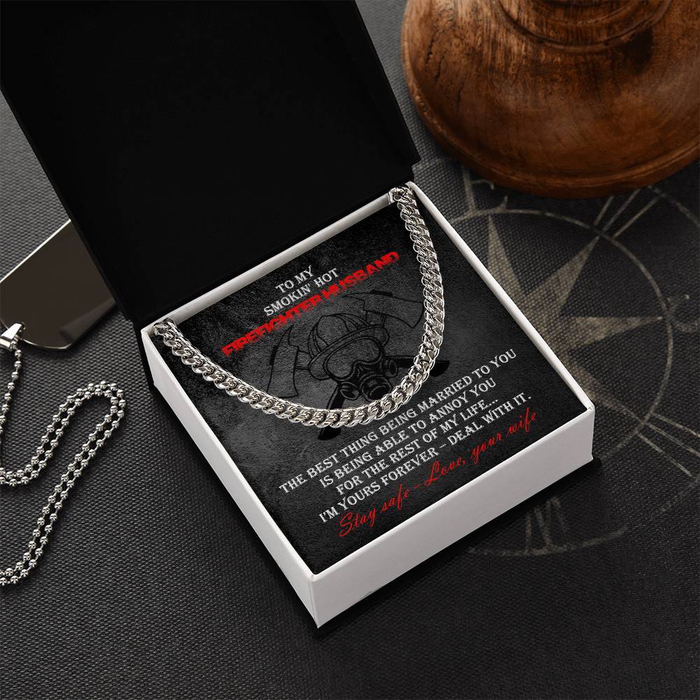 Firefighter Heavy Durable Cuban Chain Necklace Cuban Link Chain