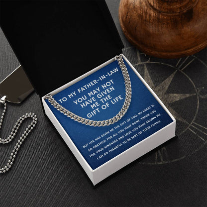 Father In Law Gift From Daughter In Law Fathers Day Gift For Father In Law Christmas Gift For Boyfriend Dad Cuban Link Chain