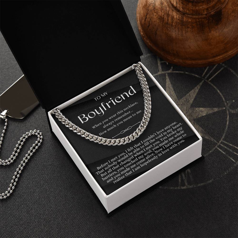 Anniversary Gift For Him Chain Necklace Gift For Him Promise Necklace Gift To My Boyfriend Birthday Gift For Boyfriend Cuban Link Chain