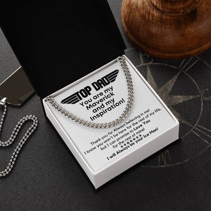 Top Dad - My Maverick! Link Chain Gift Cuban Link Chain