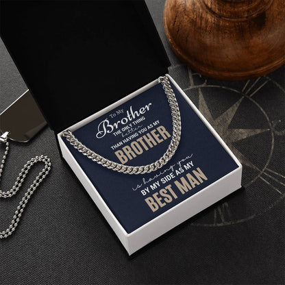 Best Man Gift Wedding Gift For Brother Brother Best Man Gift Best Man Gifts Ideas For Brother Groomsman Wedding Gift F Cuban Link Chain