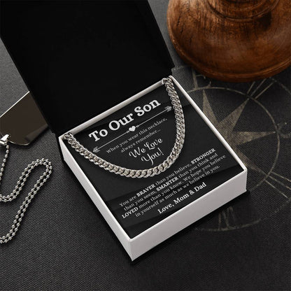 Birthday Gift For Son To Our Son From Mom And Dad Son Graduation Gifts Best Gifts For Son Cuban Link Chain