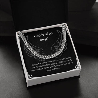 Daddy Of An Angel Cuban Link Chain
