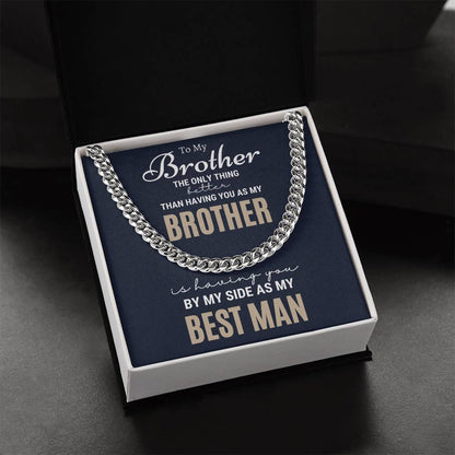 Best Man Gift Wedding Gift For Brother Brother Best Man Gift Best Man Gifts Ideas For Brother Groomsman Wedding Gift F Cuban Link Chain
