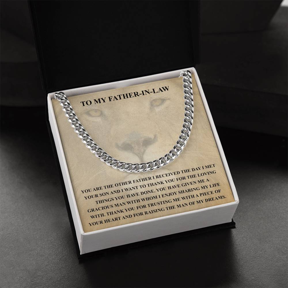 Father In Law Gift From Daughter In Law Fathers Day Gift For Father In Law Christmas Gift For Father In Law Cuban Link Chain