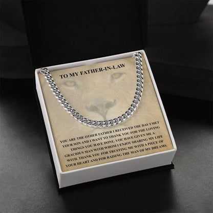 Father In Law Gift From Daughter In Law Fathers Day Gift For Father In Law Christmas Gift For Father In Law Cuban Link Chain