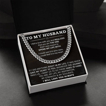 Gift For Husband - Hand In Hand - Cuban Link Cuban Link Chain