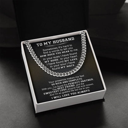 Gift For Husband - The Perfect Partner - Cuban Link Cuban Link Chain